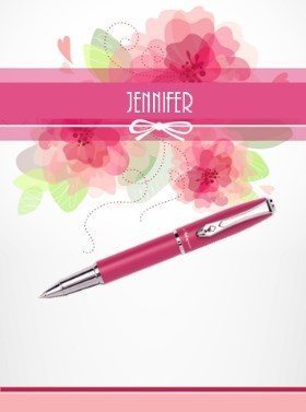 floral stationery personalized with first name
