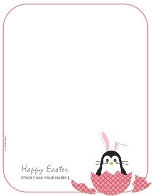 Free Custom Easter Stationery