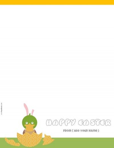 Free Custom Easter Stationery