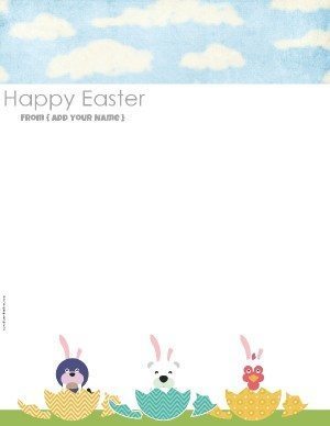 Free Custom Easter Stationery