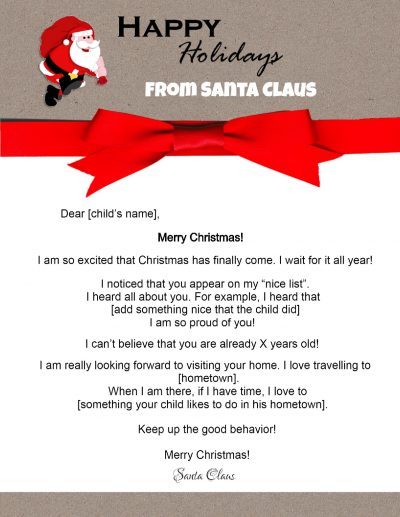 Free Letters from Santa