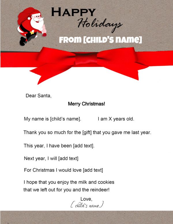 Free Letter to Santa